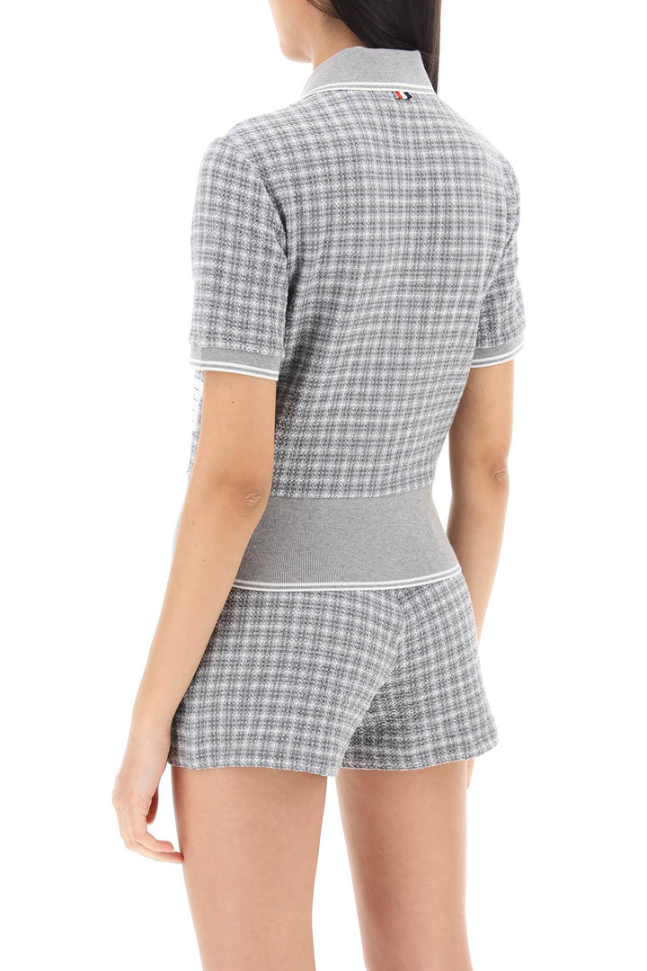 Check Tweed Polo Shirt - Thom Browne - Women