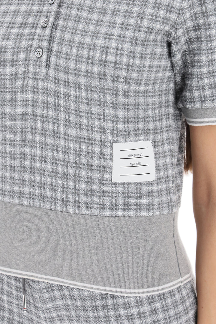 Check Tweed Polo Shirt - Thom Browne - Women