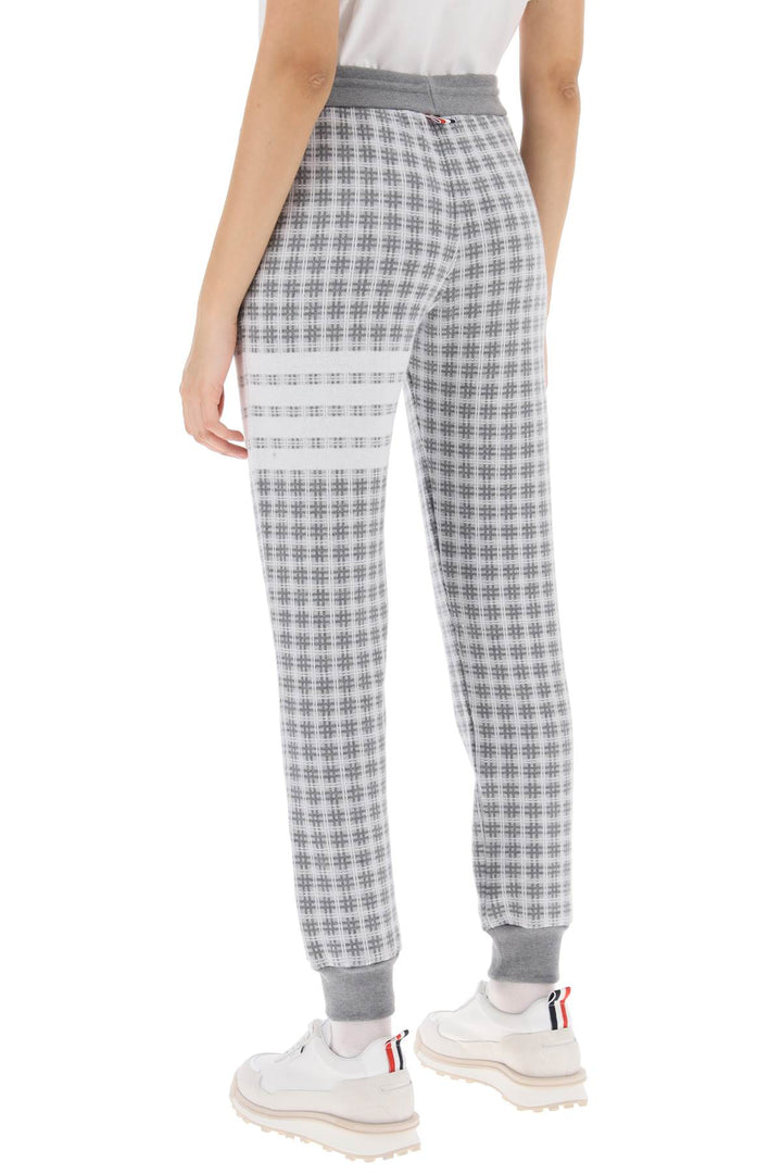 4 Bar Joggers In Check Knit - Thom Browne - Women