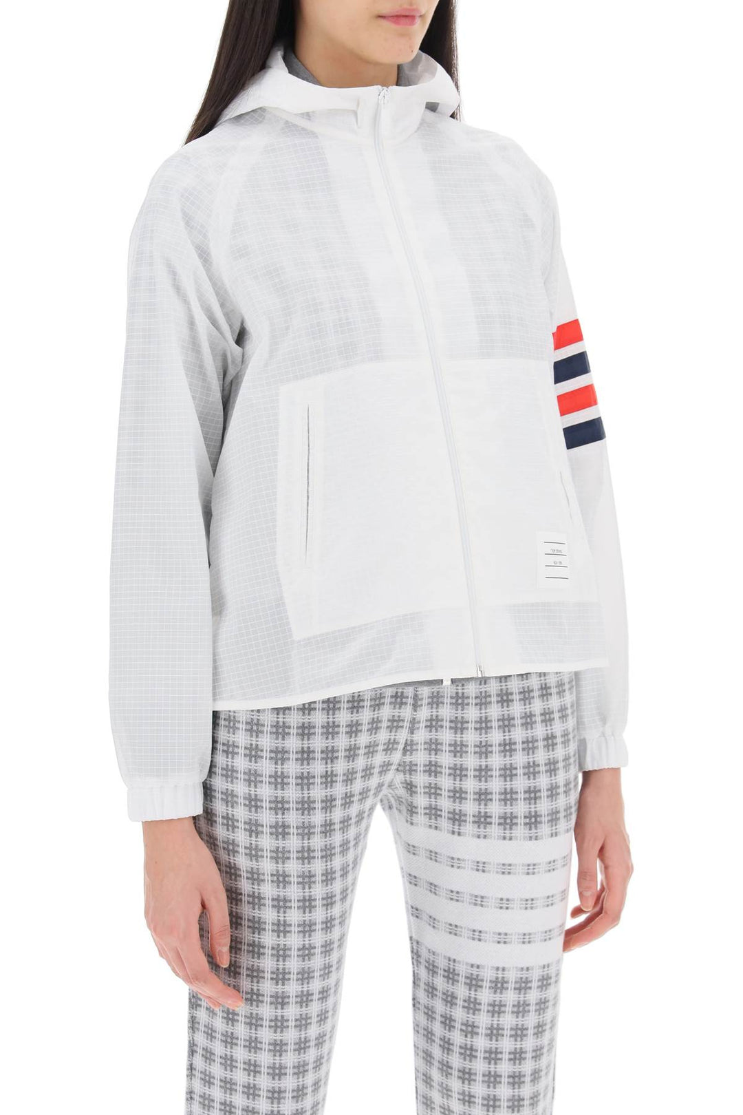 4 Bar Jacket In Ripstop - Thom Browne - Women