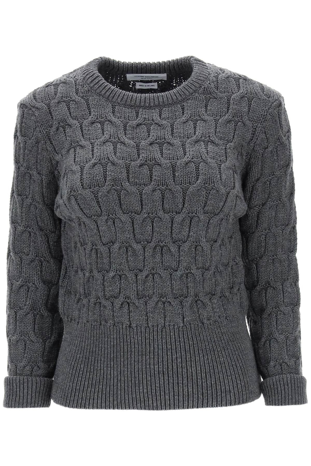 Sweater In Wool Cable Knit - Thom Browne - Women