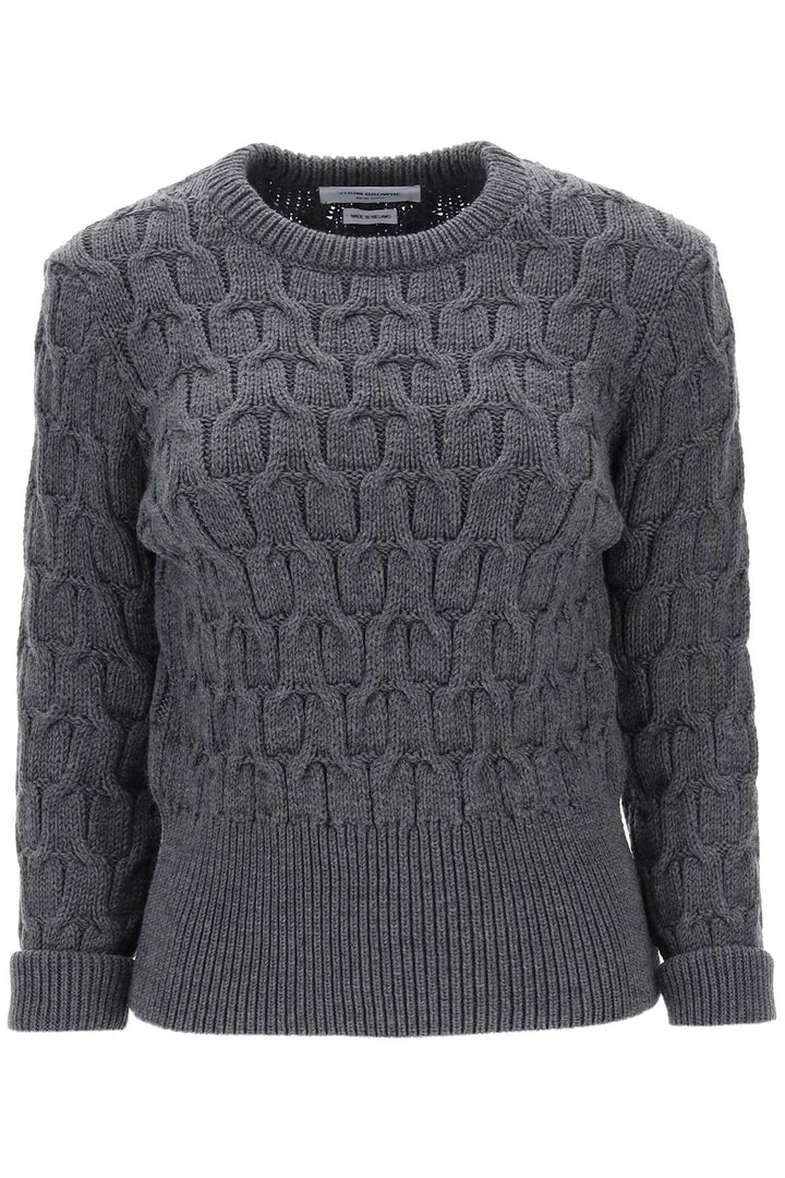 Sweater In Wool Cable Knit - Thom Browne - Women