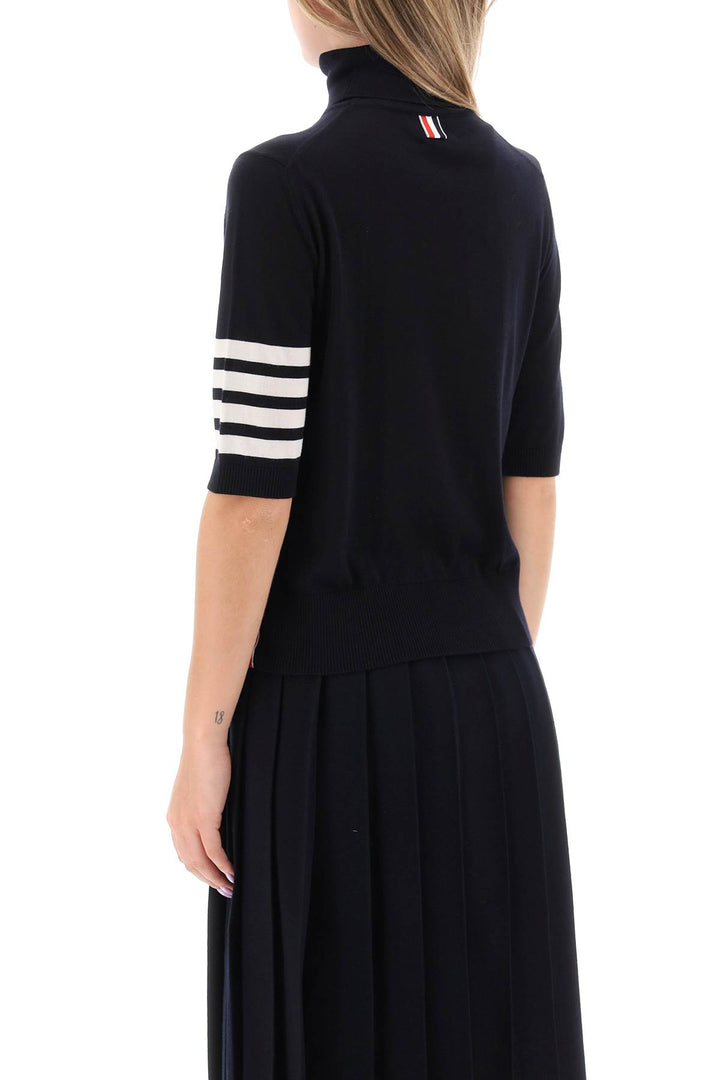 Turtleneck Top With 4 Bar Motif - Thom Browne - Women