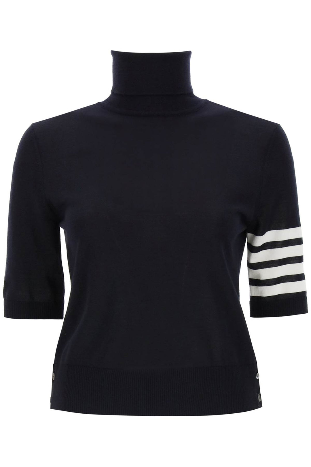 Turtleneck Top With 4 Bar Motif - Thom Browne - Women