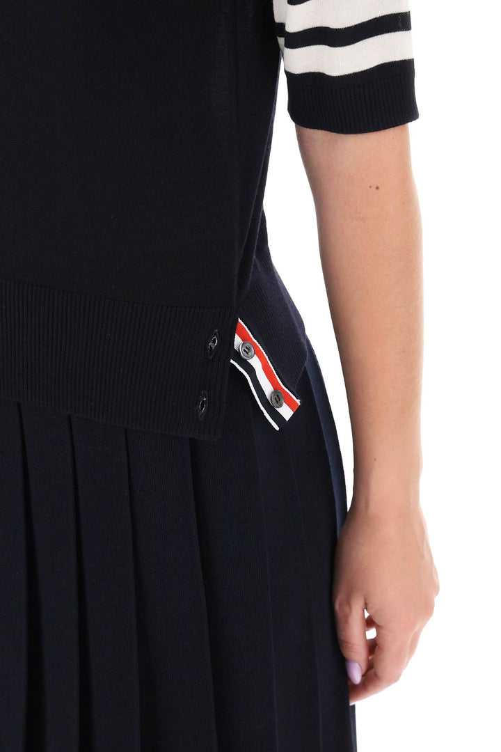 Turtleneck Top With 4 Bar Motif - Thom Browne - Women