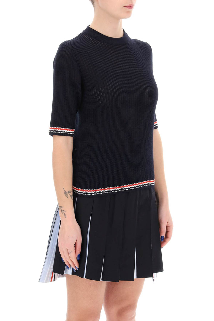 Pointelle Knit T Shirt - Thom Browne - Women