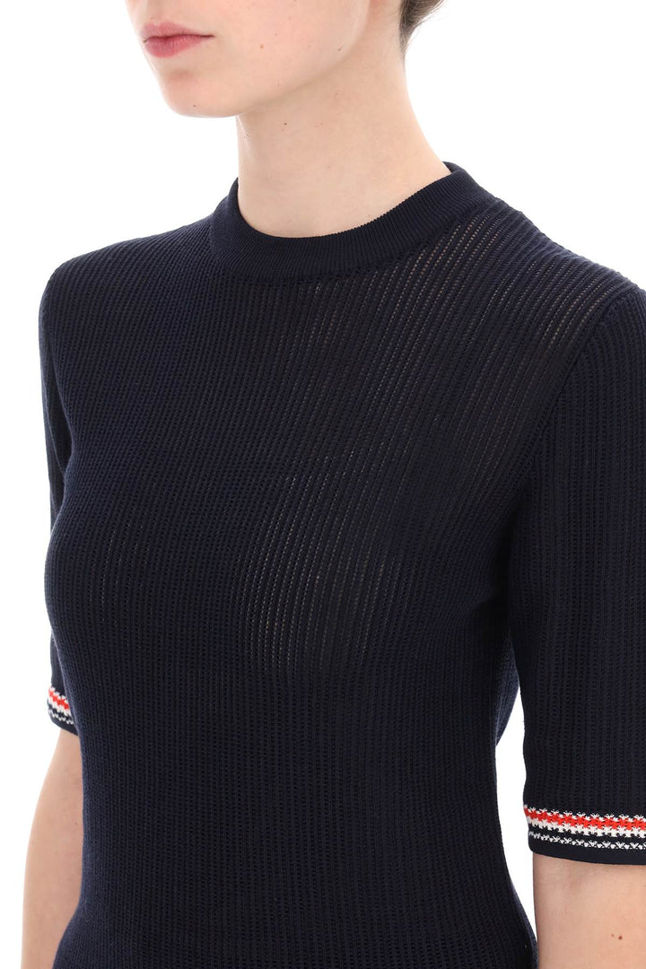 Pointelle Knit T Shirt - Thom Browne - Women