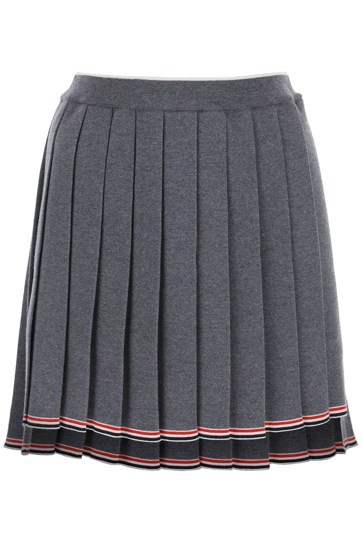 Knitted Pleated Mini Skirt - Thom Browne - Women