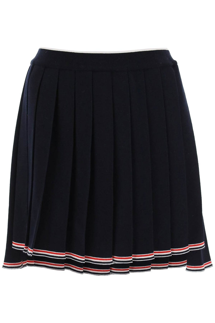 Knitted Pleated Mini Skirt - Thom Browne - Women