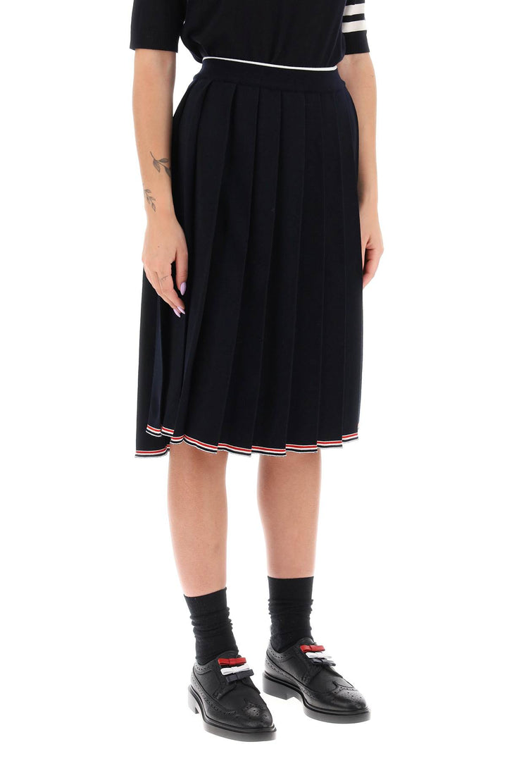 Knitted Pleated Midi Skirt - Thom Browne - Women