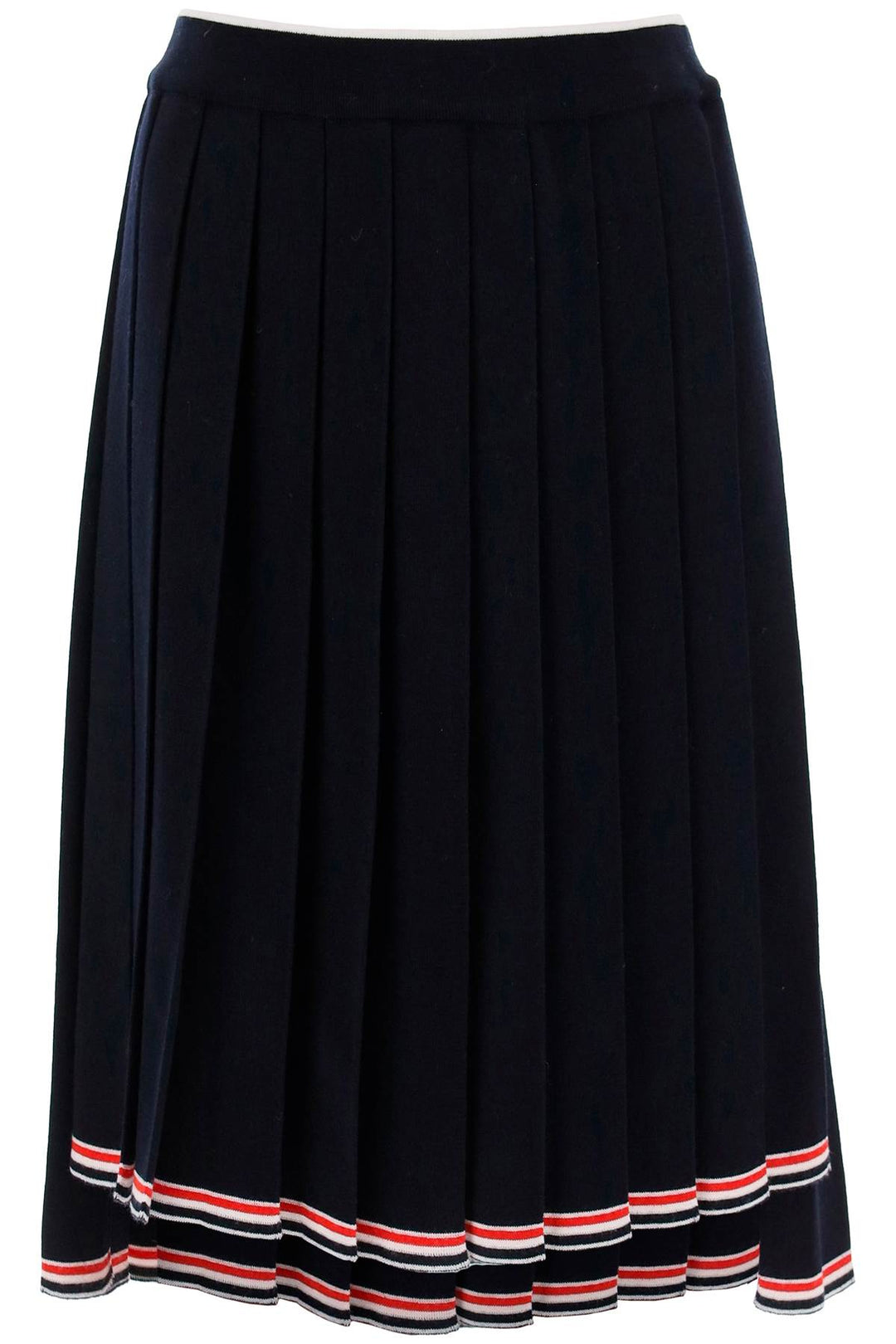 Knitted Pleated Midi Skirt - Thom Browne - Women