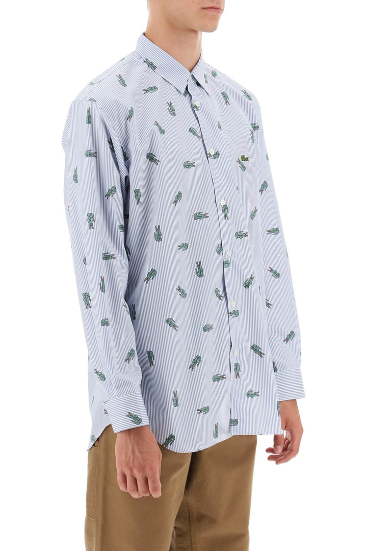 X Lacoste Oxford Shirt With Crocodile Motif - Comme Des Garçons Shirt - Men