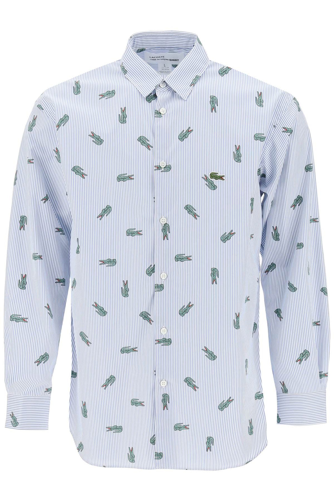 X Lacoste Oxford Shirt With Crocodile Motif - Comme Des Garçons Shirt - Men