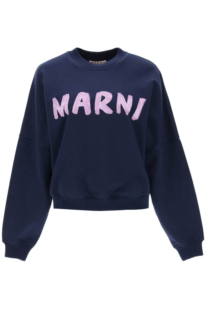 Logo Print Boxy Sweatshirt - Marni - Women