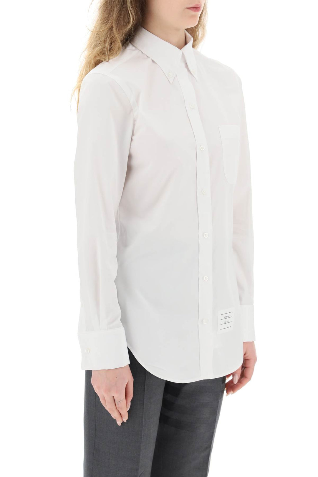 Camicia Classica In Popeline Di Cotone - Thom Browne - Women