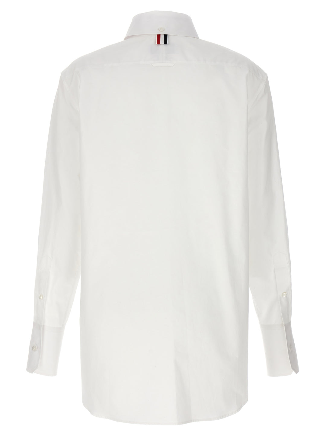 Exaggerated Point Collar Shirt, Blouse White