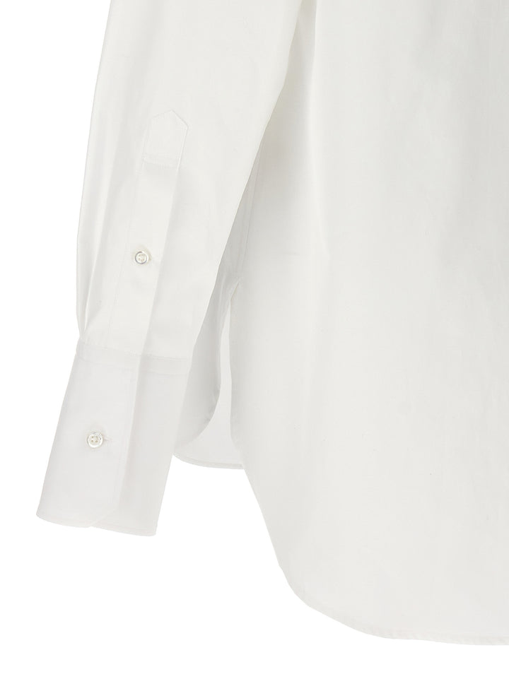 Exaggerated Point Collar Shirt, Blouse White