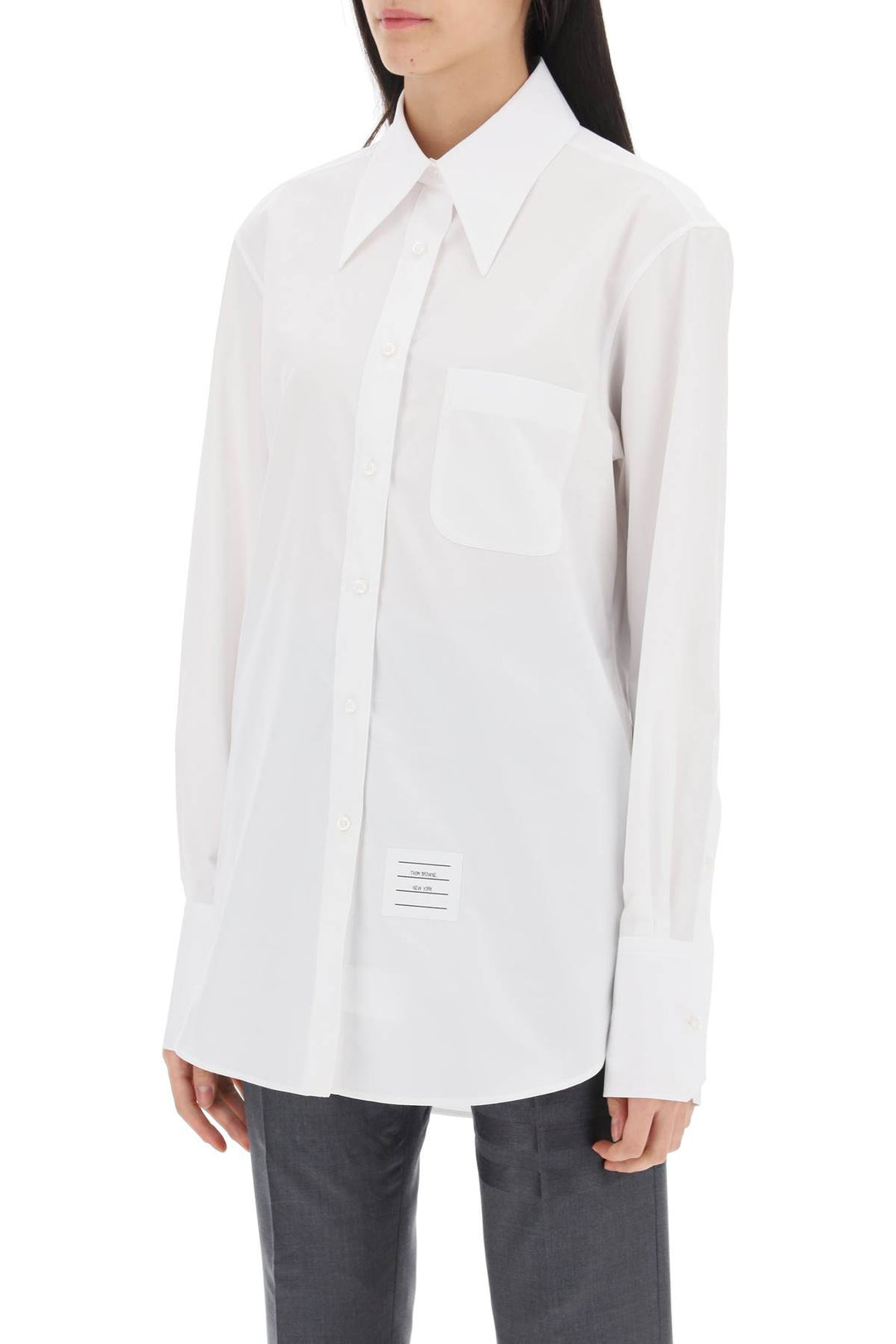 Easy Fit Poplin Shirt - Thom Browne - Women