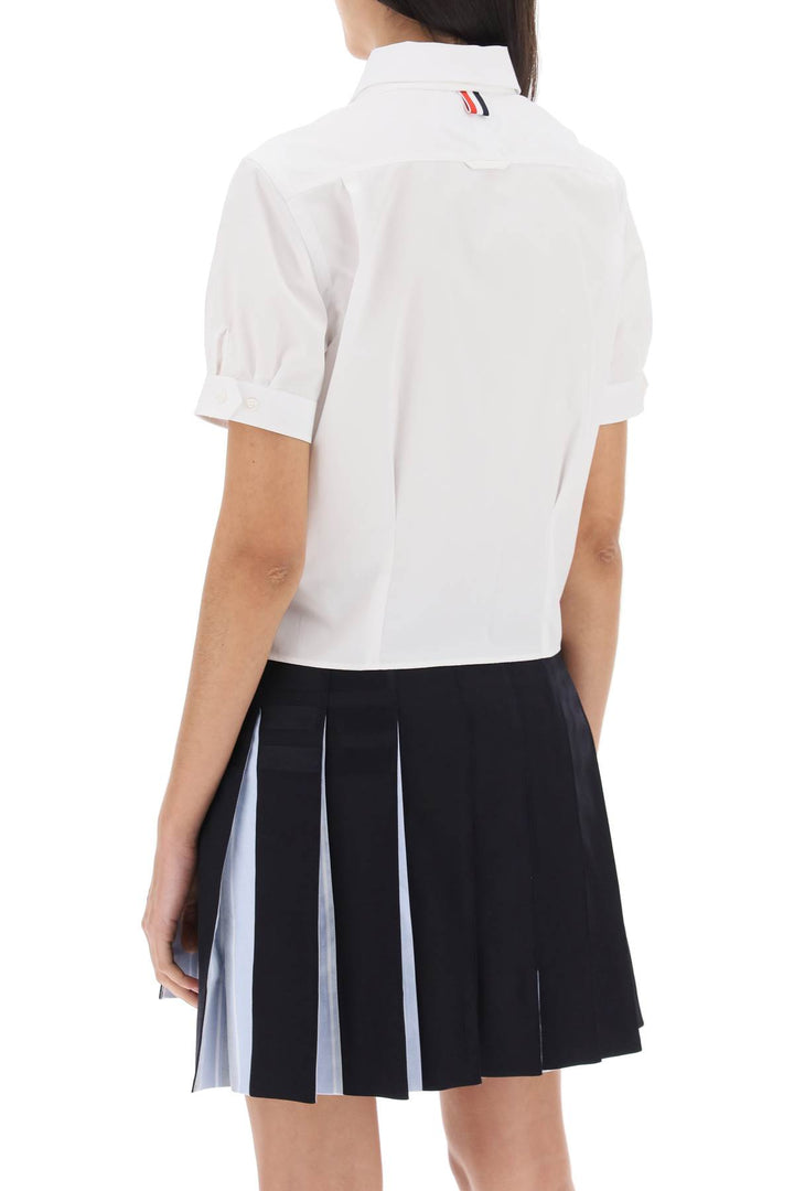 Short Sleeve Shirt With Bow - Thom Browne - Women