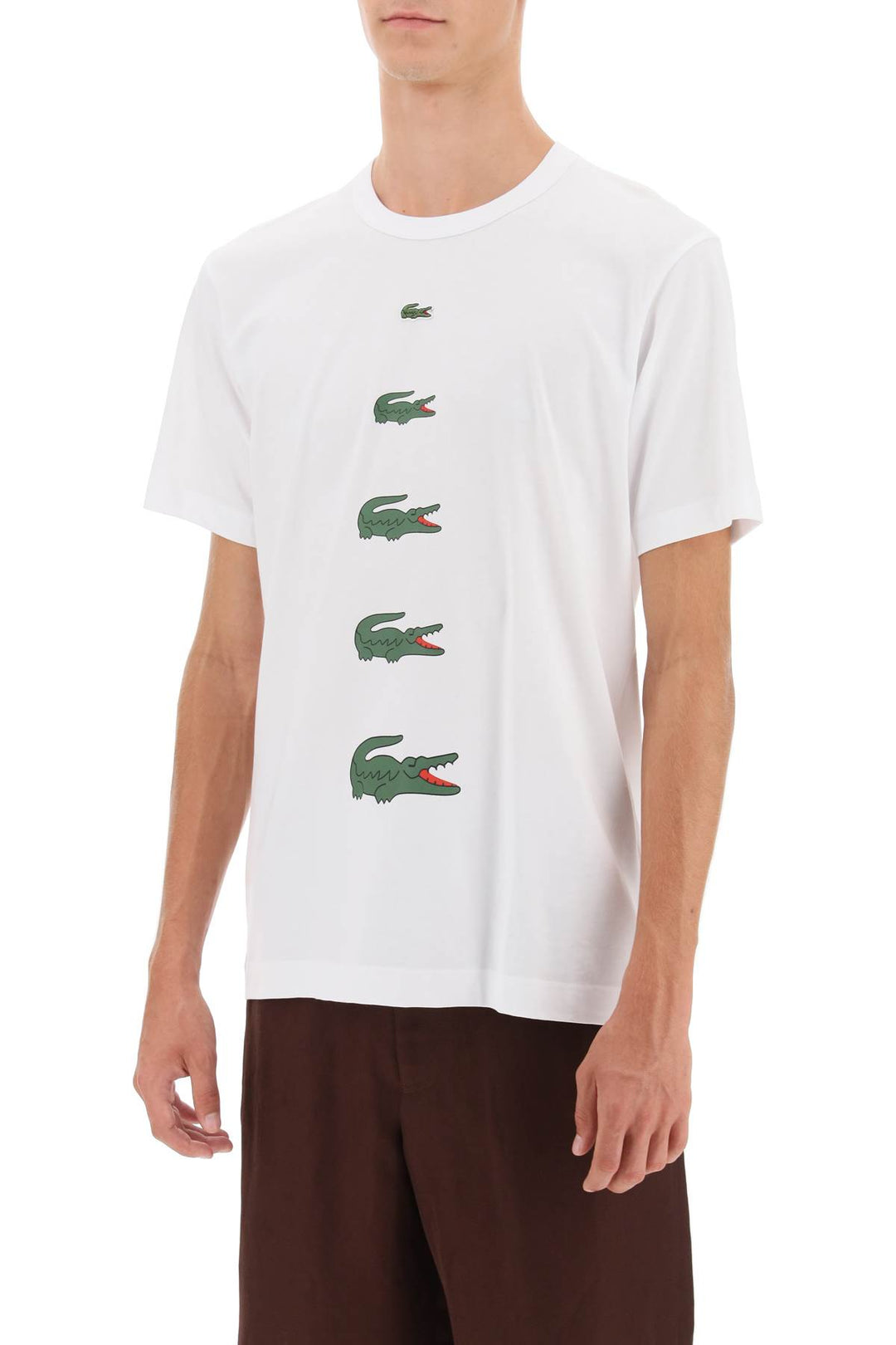 X Lacoste Crocodile Print T Shirt - Comme Des Garçons Shirt - Men