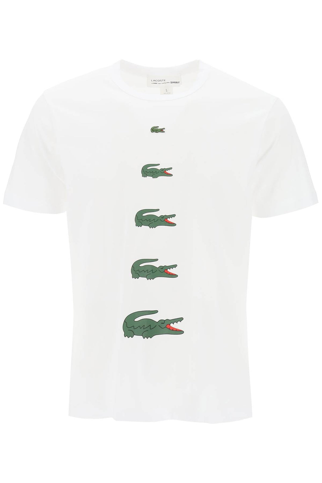 X Lacoste Crocodile Print T Shirt - Comme Des Garçons Shirt - Men