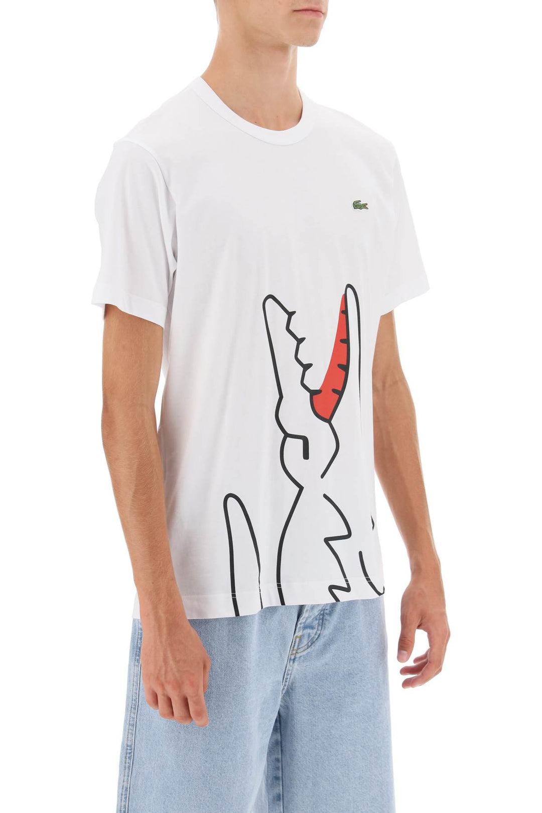 X Lacoste T Shirt With Graphic Print - Comme Des Garçons Shirt - Men