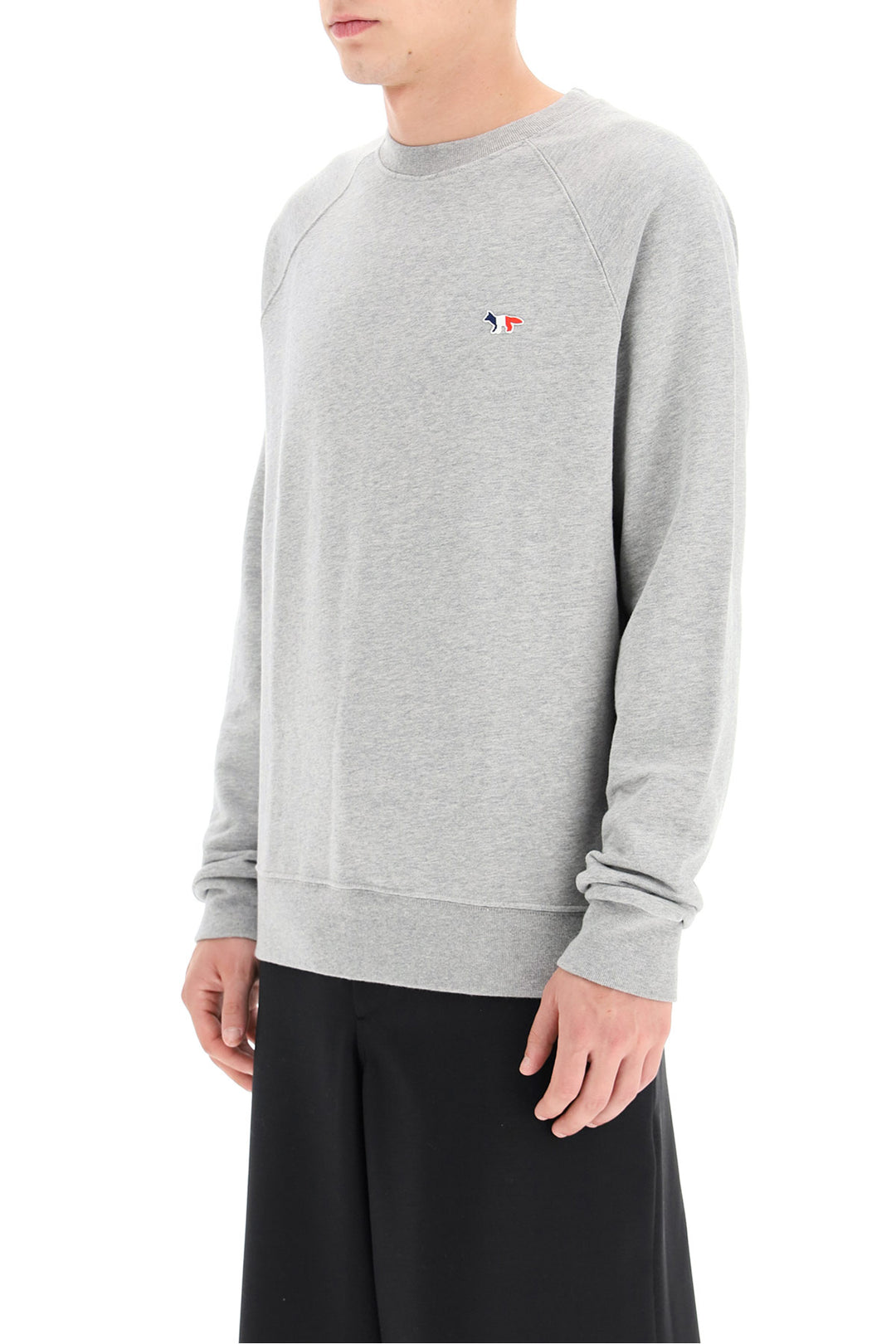 Tricolor Fox Patch Sweatshirt - Maison Kitsune - Men