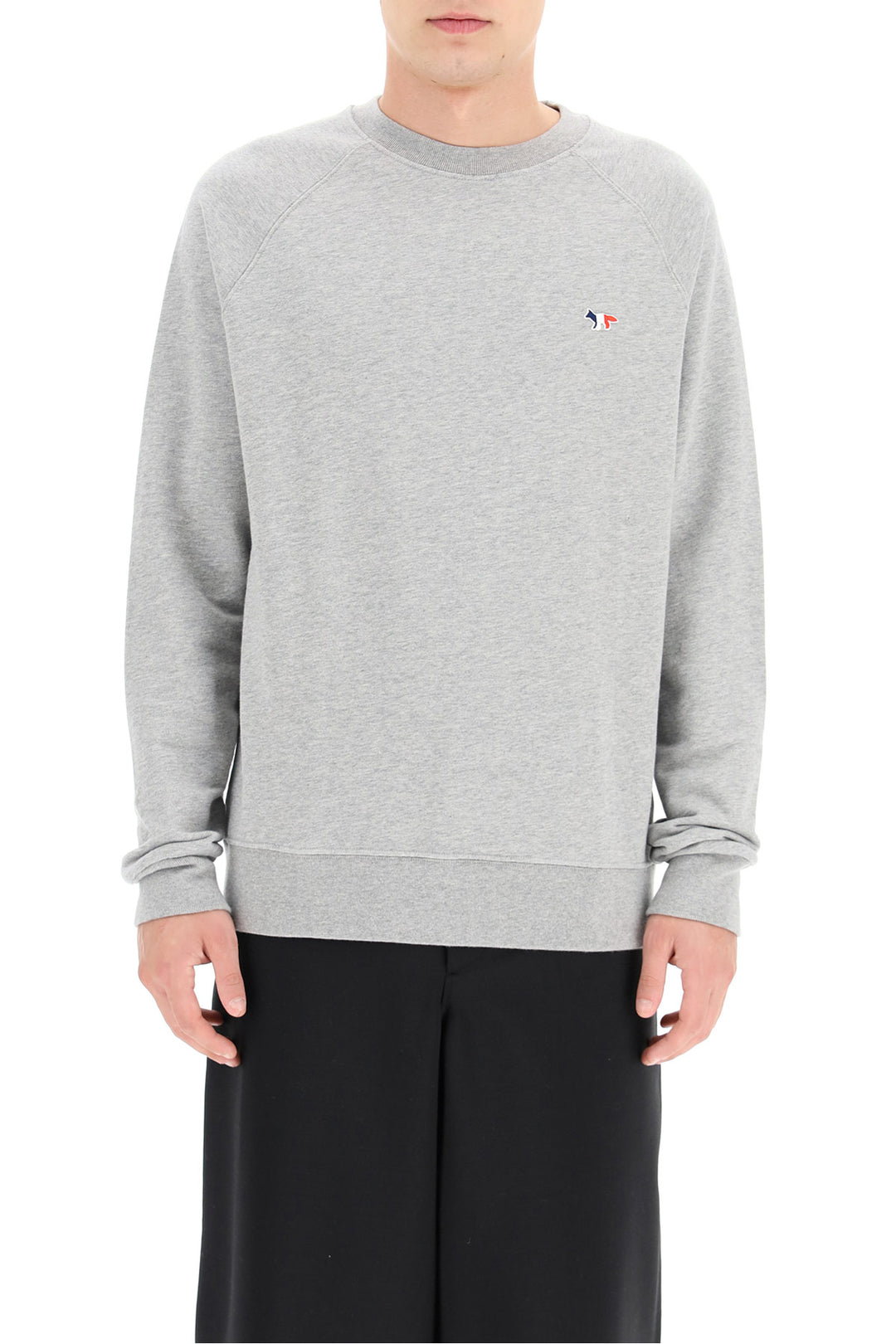 Tricolor Fox Patch Sweatshirt - Maison Kitsune - Men