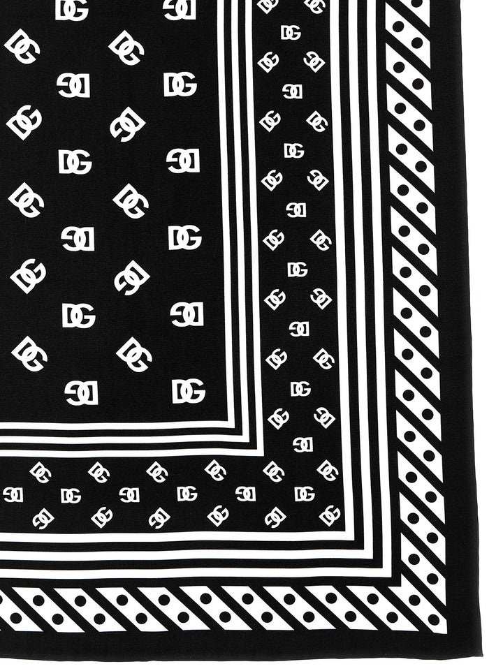 Logo Scarf Scarves, Foulards White/Black