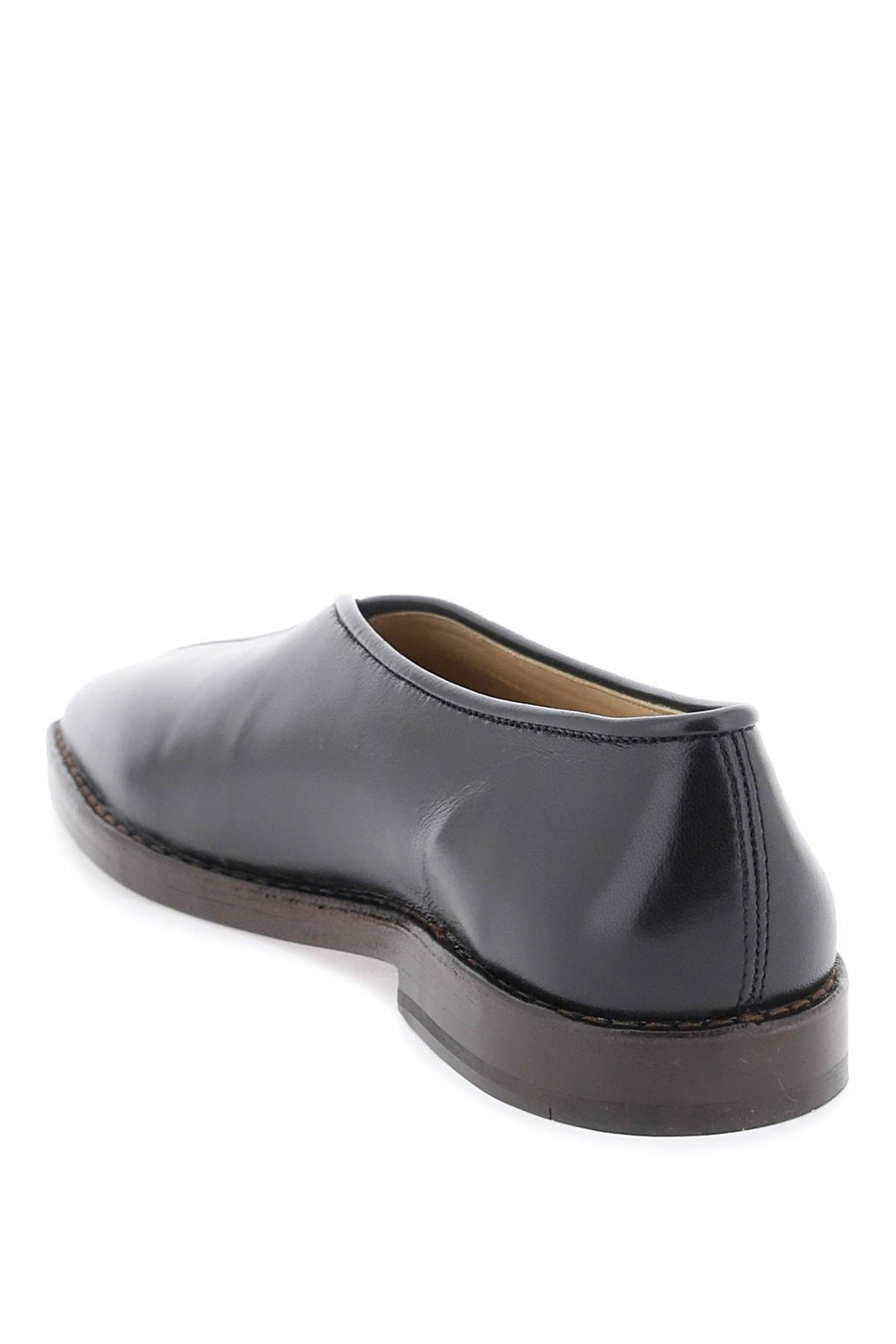 Shiny Nappa Leather Slip Ons - Lemaire - Women