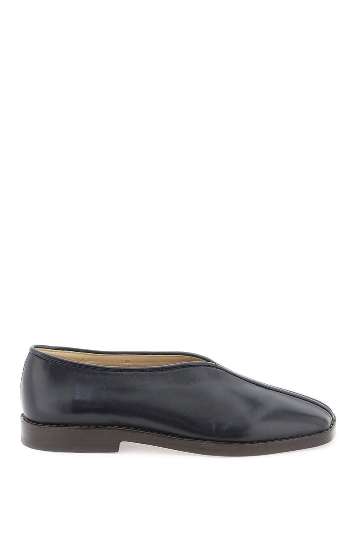 Shiny Nappa Leather Slip Ons - Lemaire - Women