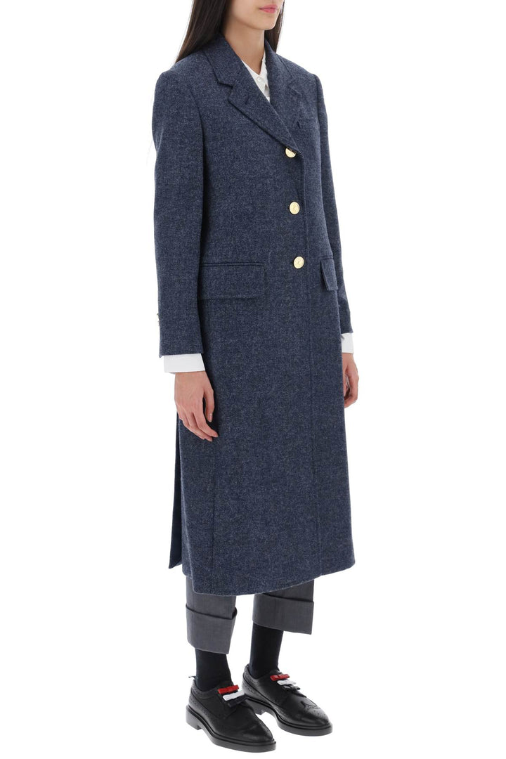 Single Breasted Coat In Wool - Thom Browne - Women