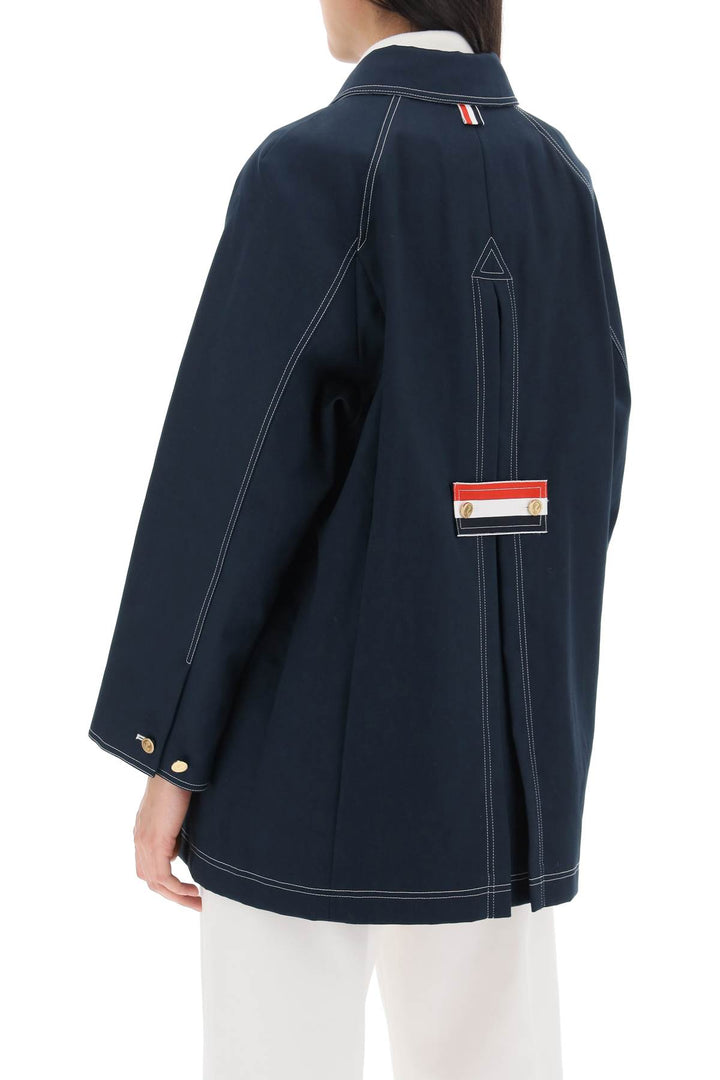 Midi Car Coat In Mackintosh - Thom Browne - Women