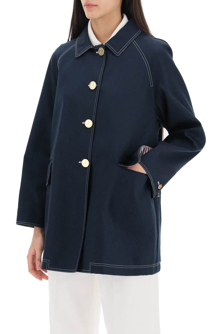 Midi Car Coat In Mackintosh - Thom Browne - Women