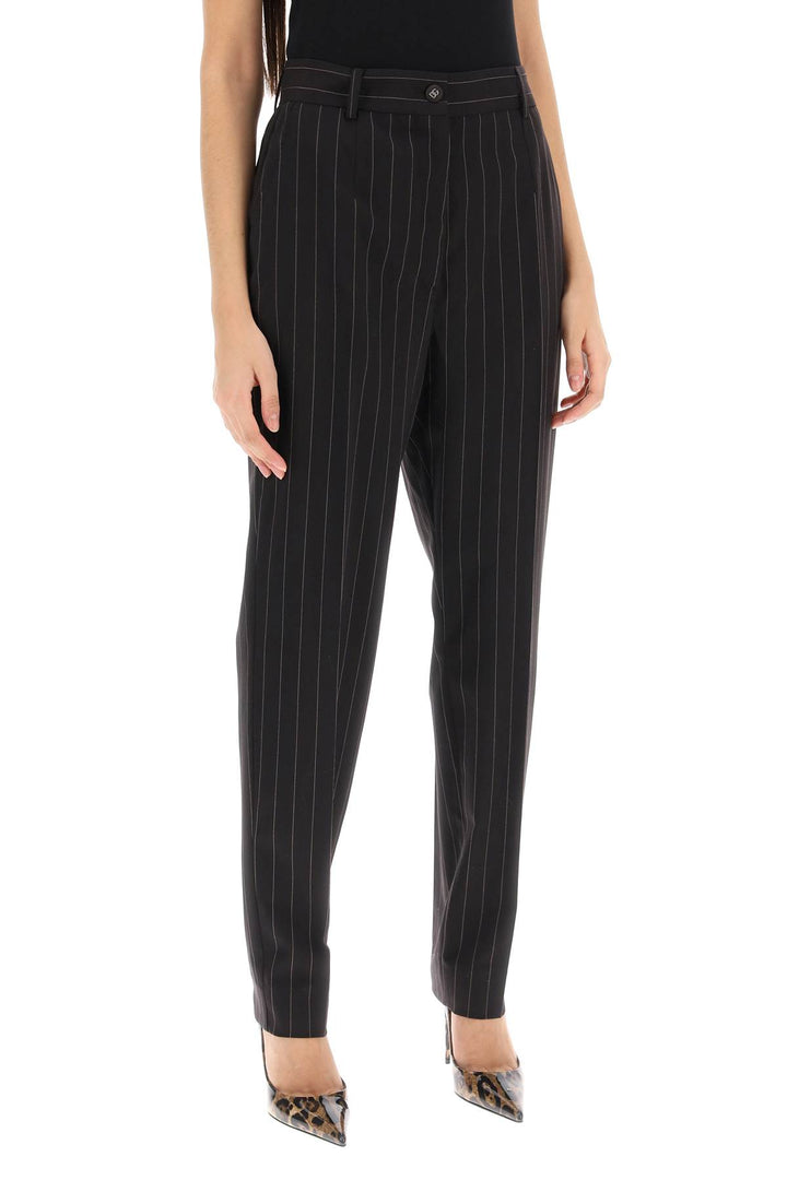 Pinstriped Wool Pants - Dolce & Gabbana - Women