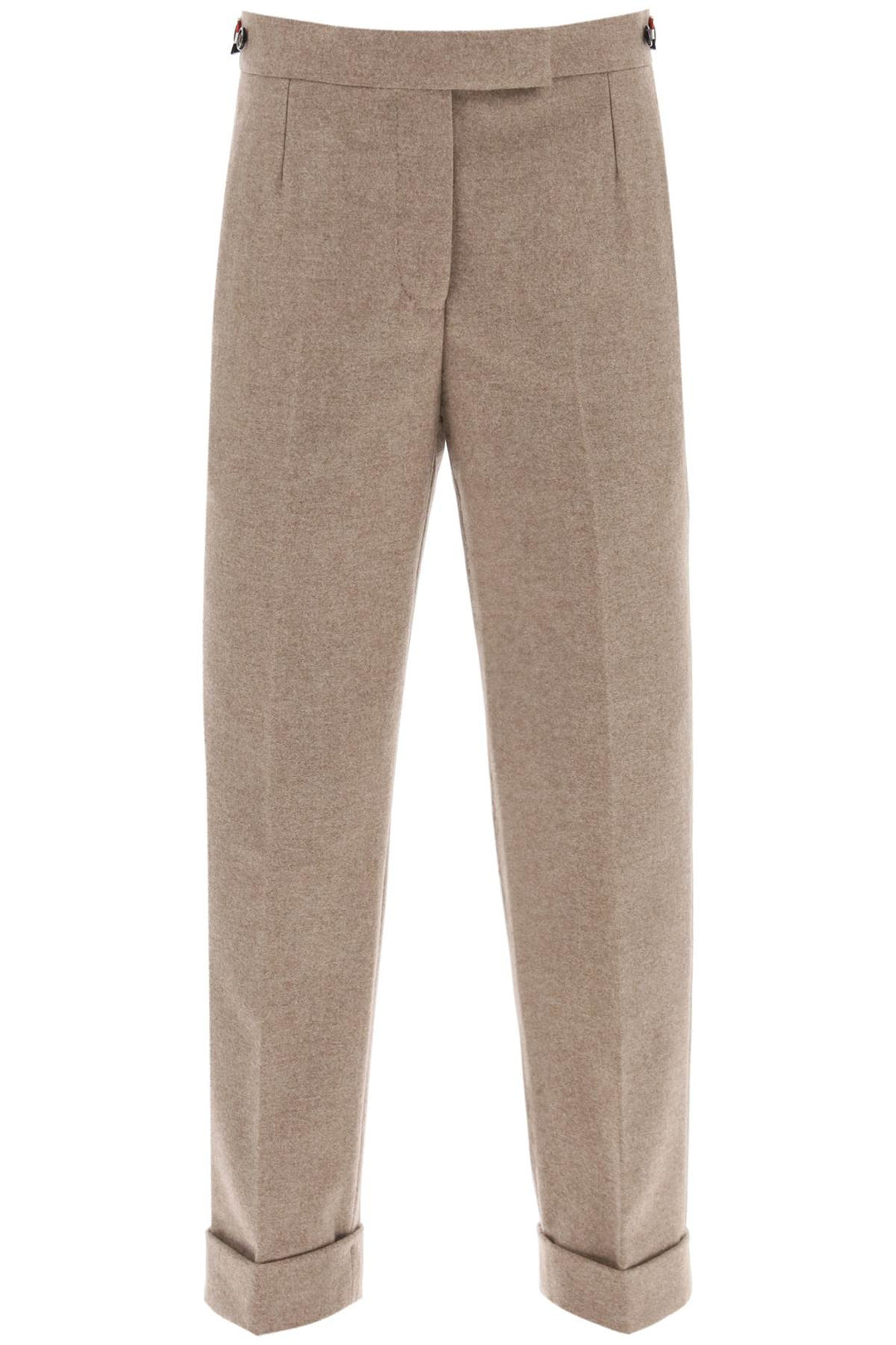 Cropped Wool Flannel Pants - Thom Browne - Women