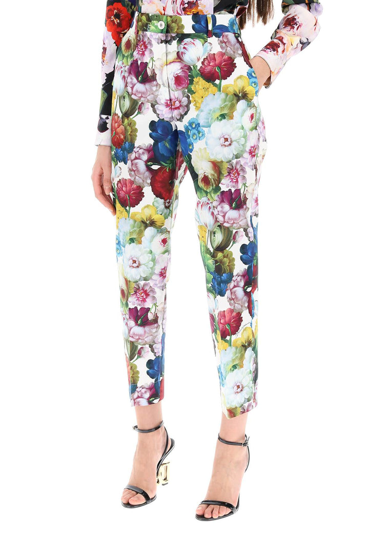 Nocturnal Flower Cigarette Pants - Dolce & Gabbana - Women