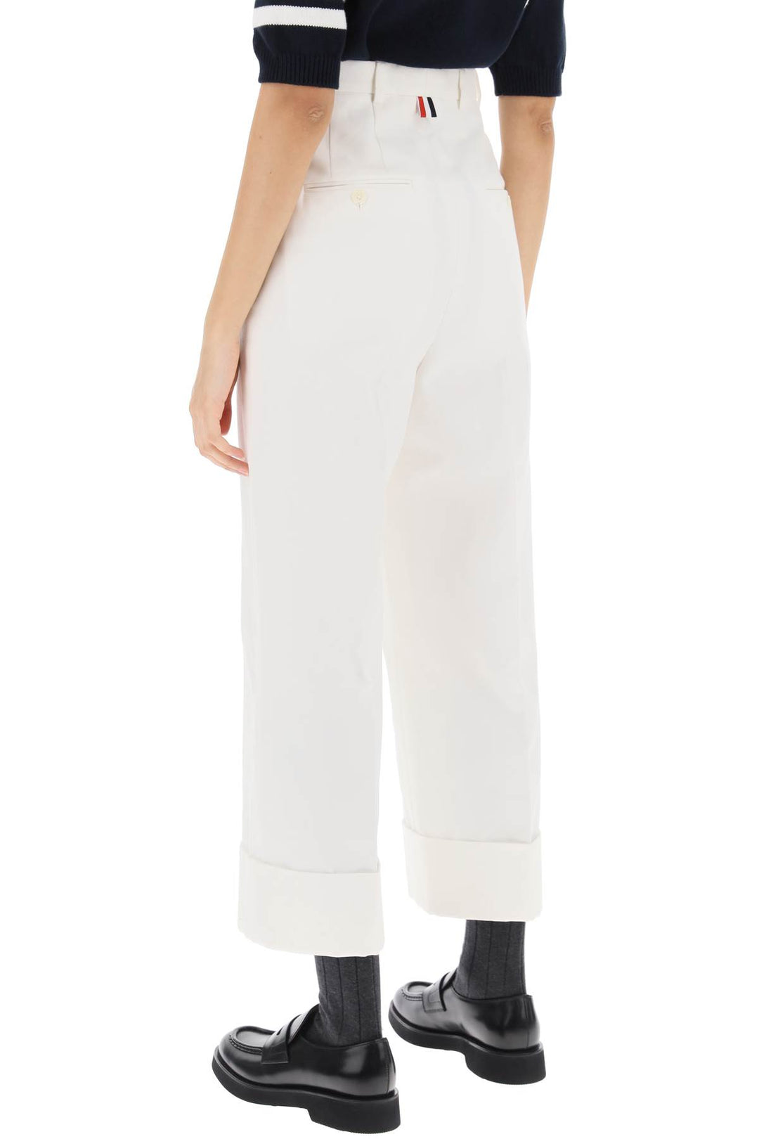 Cropped Wide Leg Jeans - Thom Browne - Women