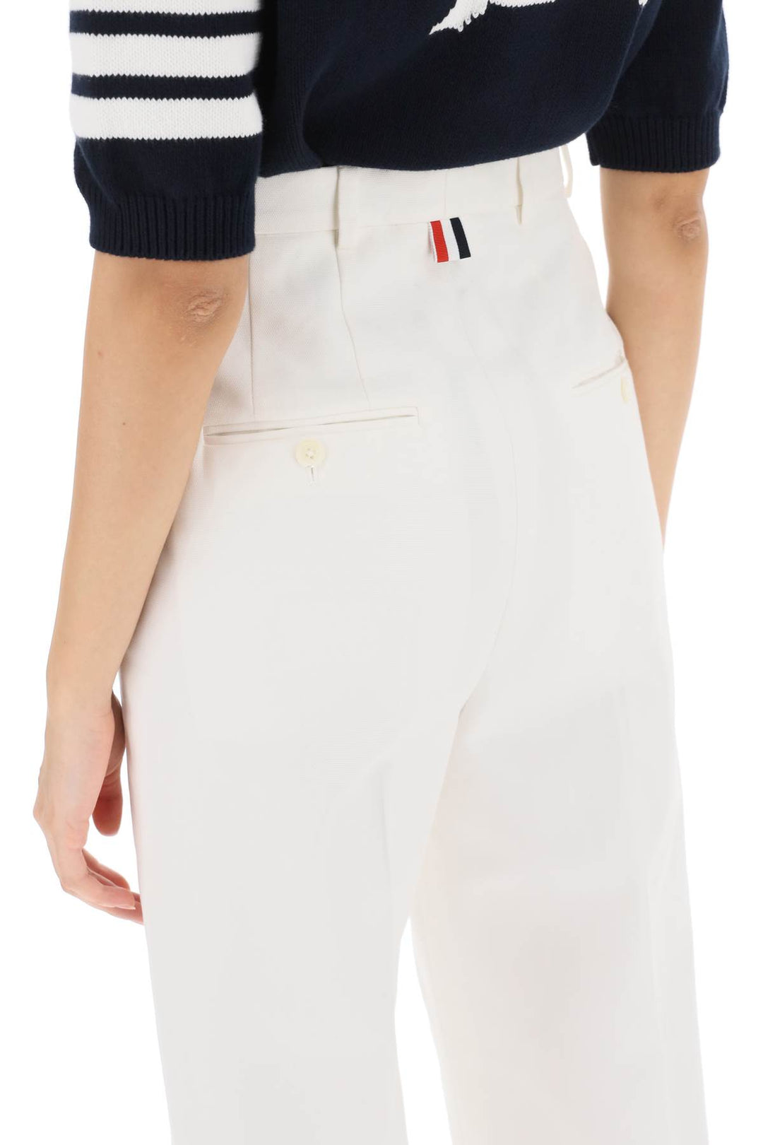 Cropped Wide Leg Jeans - Thom Browne - Women