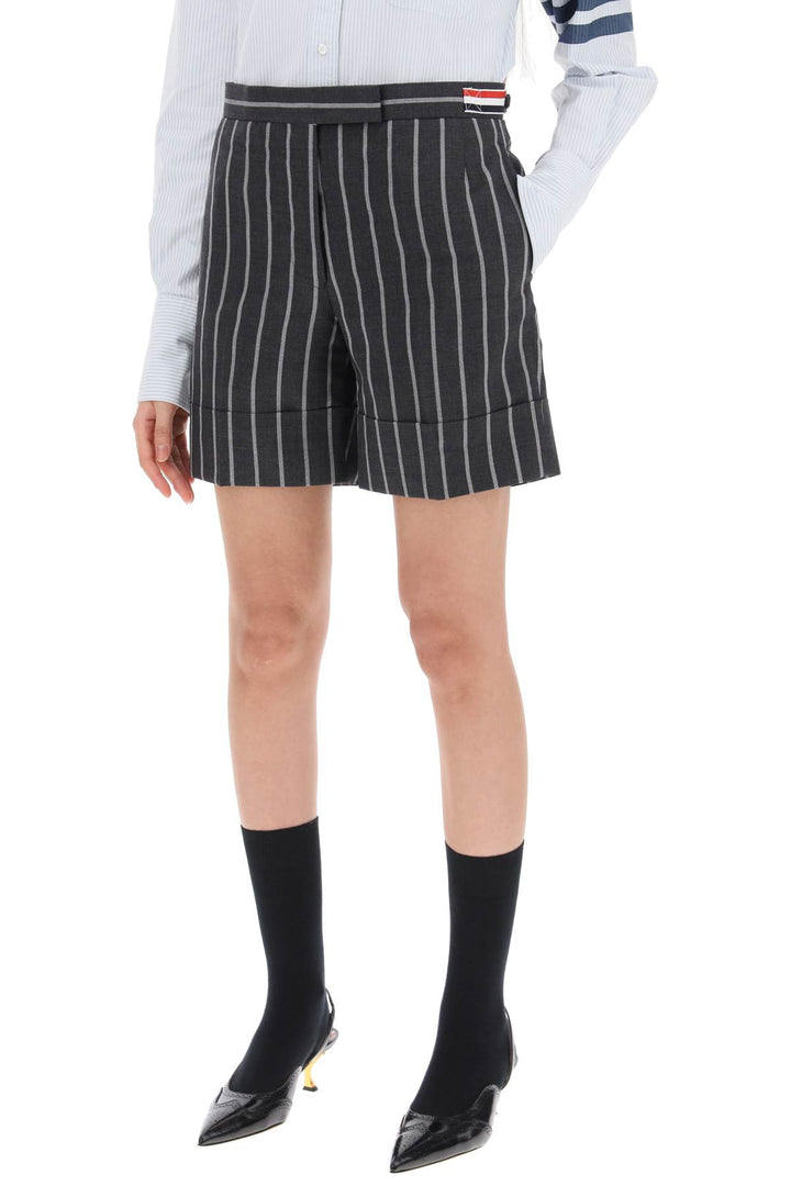 Striped Tailoring Shorts - Thom Browne - Women