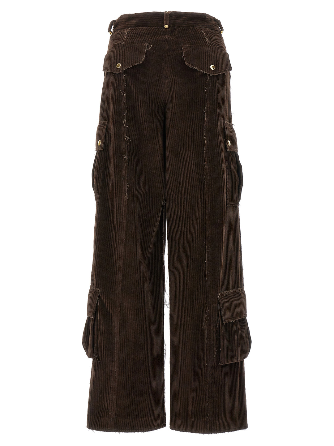 Ribbed Cargo Pants Brown