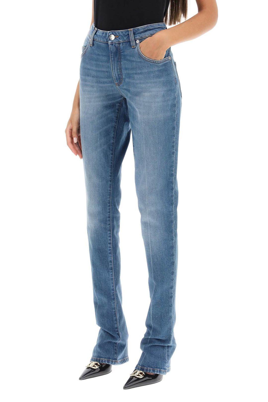 Low Rise Trumpet Jeans - Dolce & Gabbana - Women