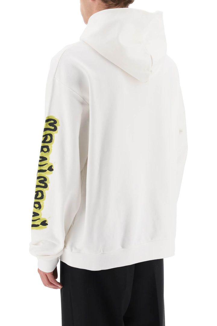 Hoodie With Graffiti Print - Marni - Men