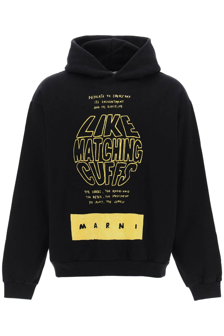 Hoodie With Slogan Print - Marni - Men