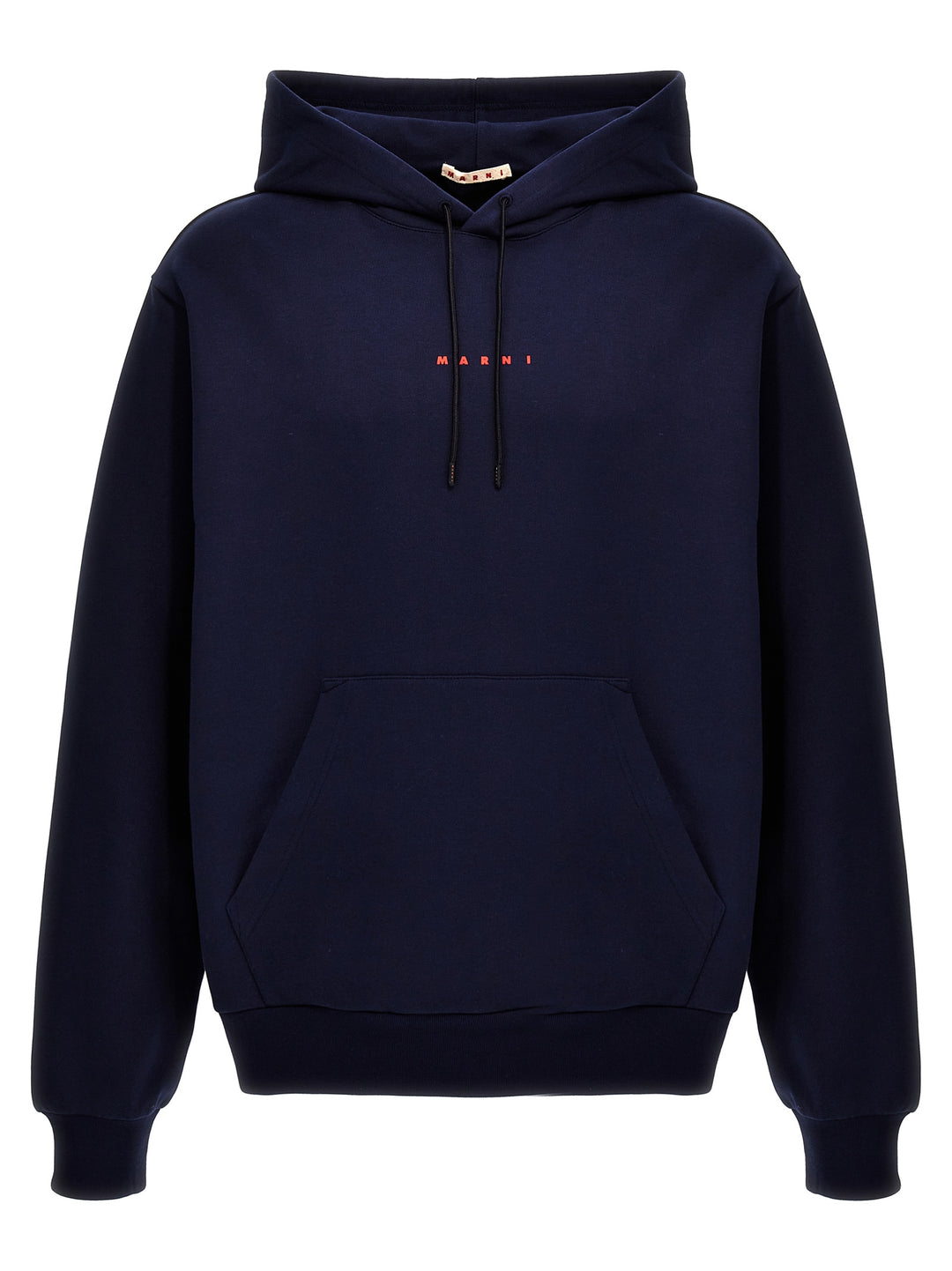 Logo Print Hoodie Sweatshirt Blue