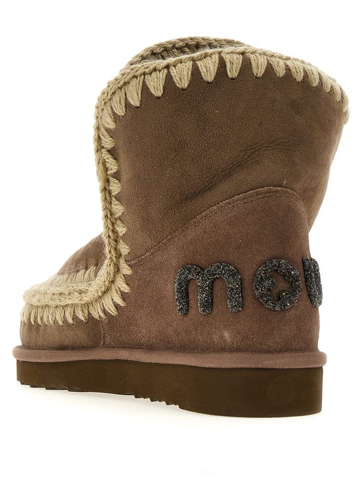 Eskimo 18 Glitter Logo Boots, Ankle Boots Beige