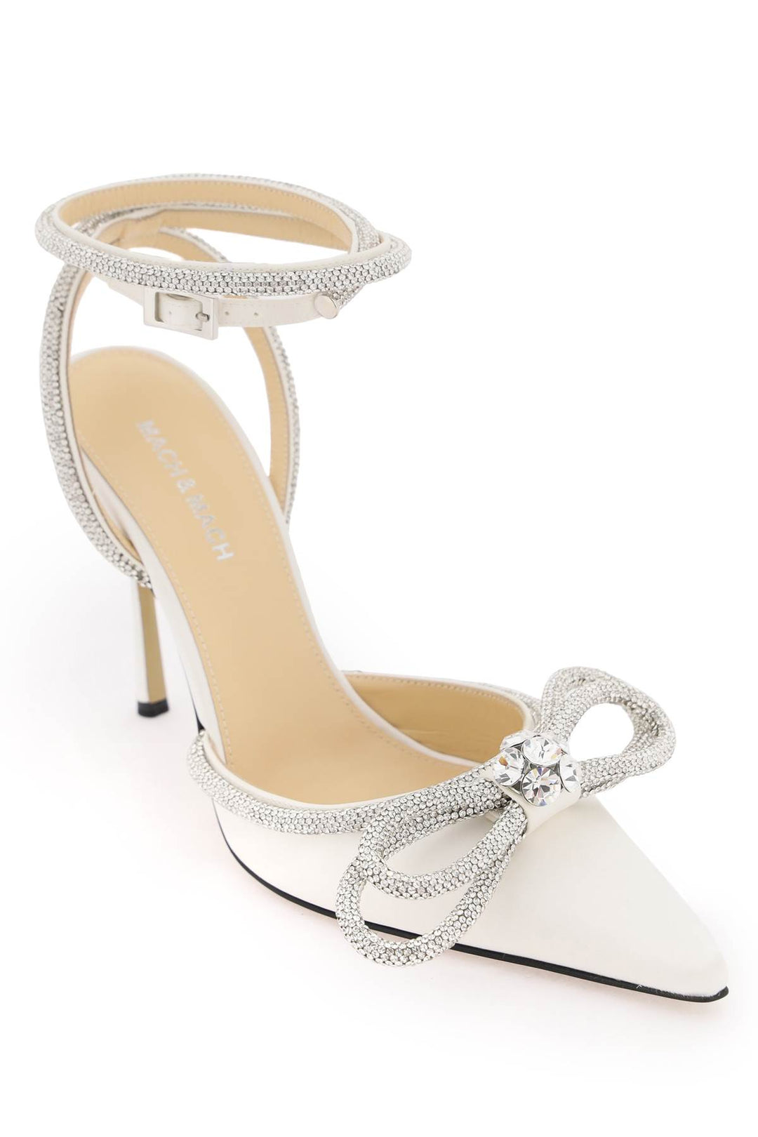 Satin Pumps With Crystals - Mach E Mach - Women