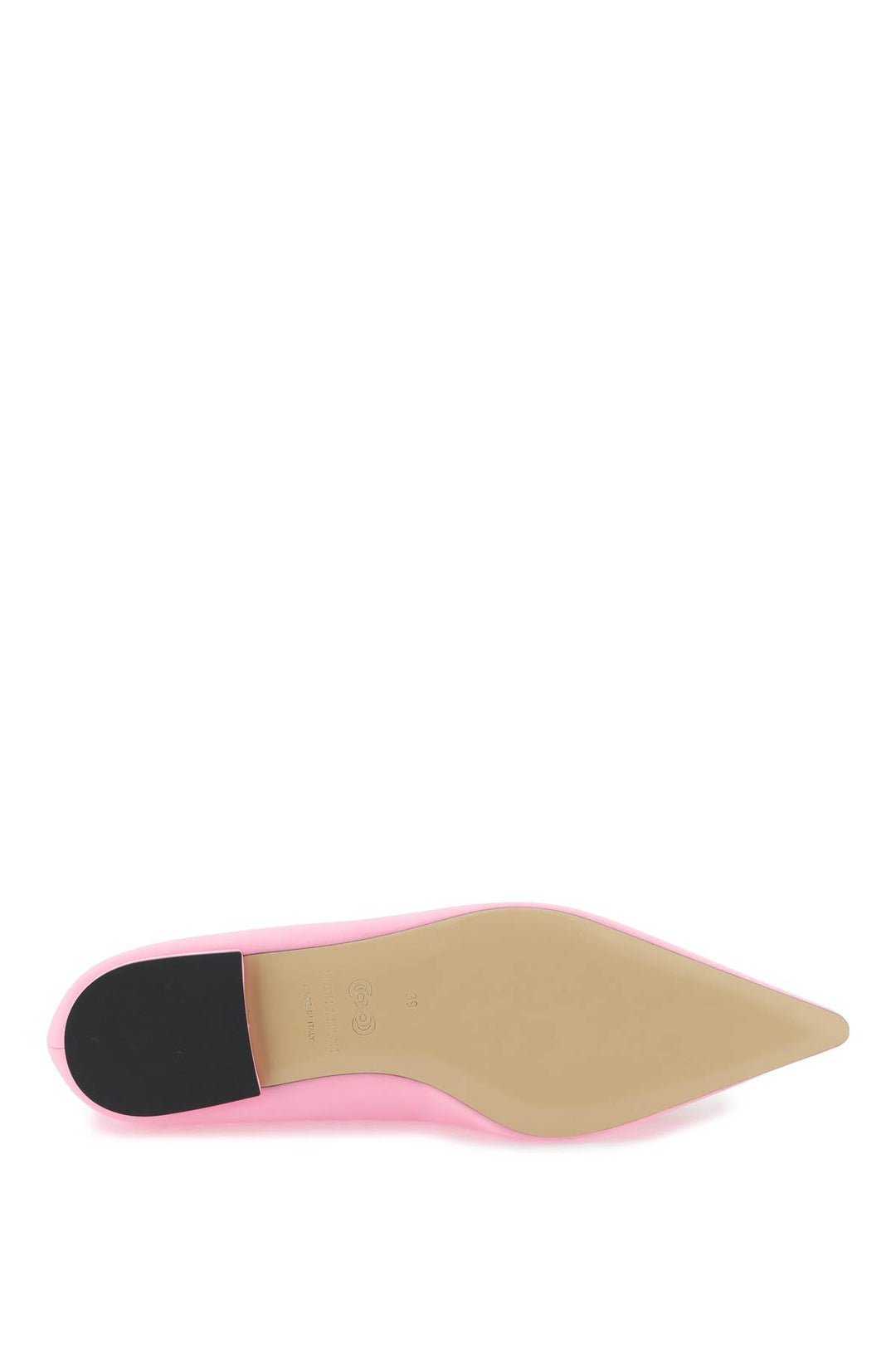 Satin Ballet Flats With Crystals - Mach E Mach - Women