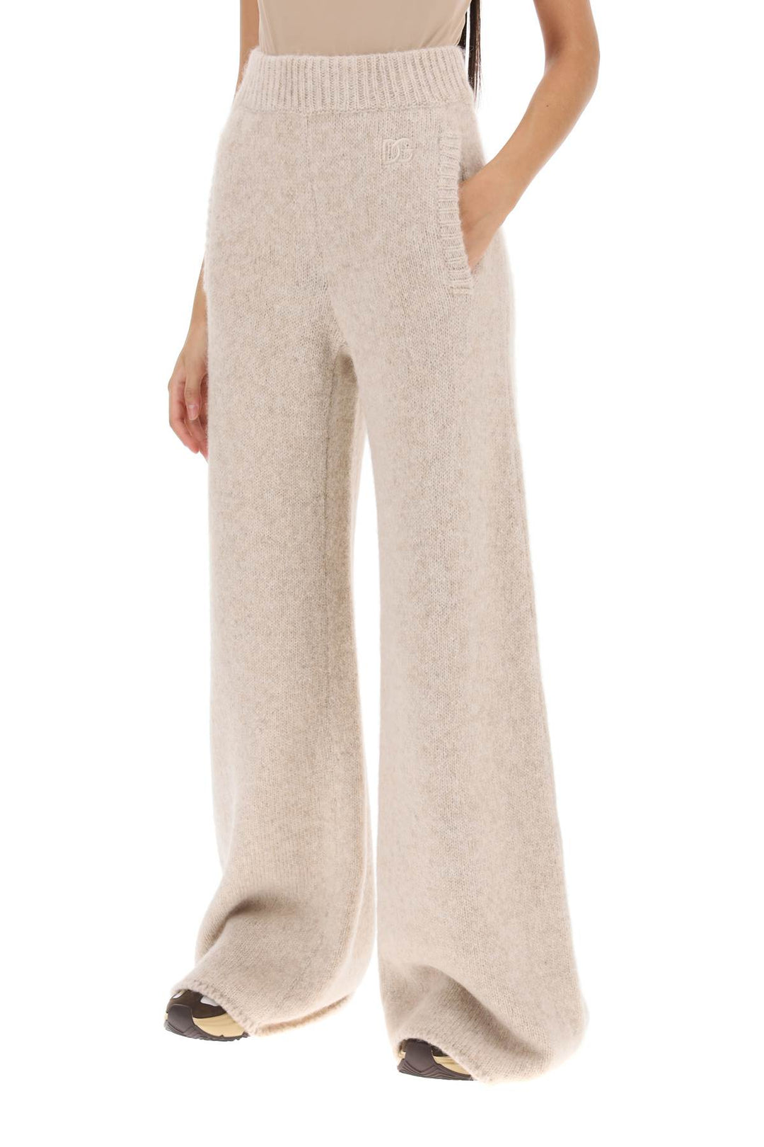 L Lama Knit Flared Pants - Dolce & Gabbana - Women