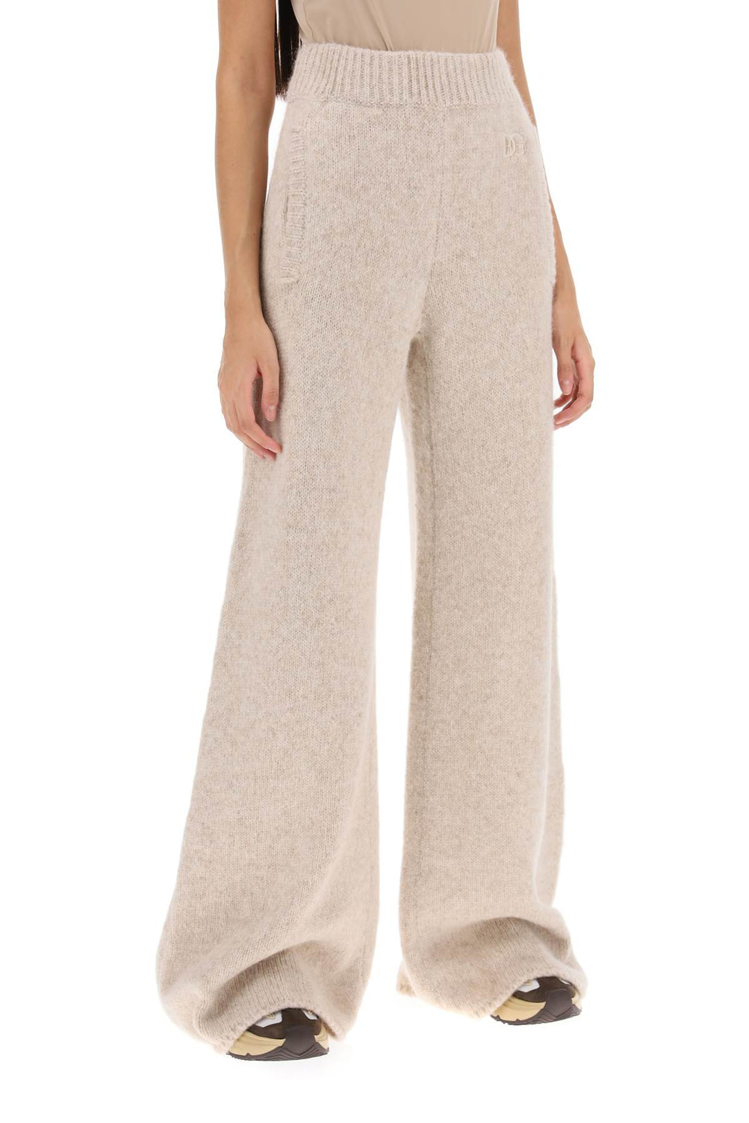 L Lama Knit Flared Pants - Dolce & Gabbana - Women